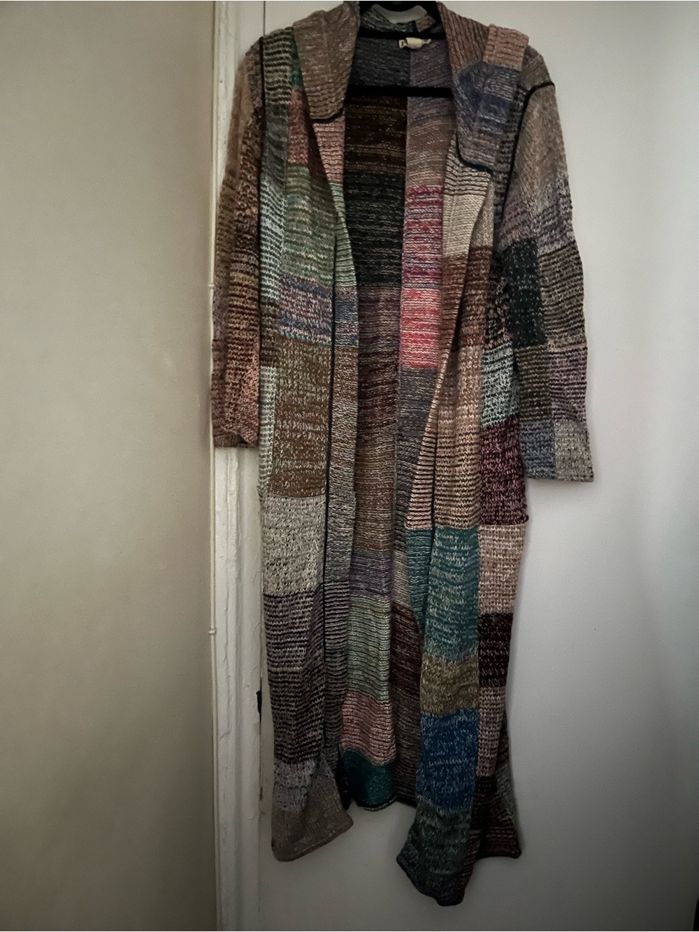Relais patchwork hooded open maxi cardigan purchased on Sundance